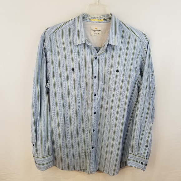 Tommy Bahama Jeans Long Sleeve Button Up Shirt XL - Picture 4 of 16